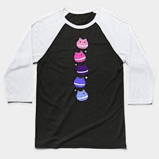 Omnisexual Pride Flag Month Cute Cat Kawaii Macaron Baseball T-Shirt